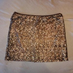 Forever21 Gold Sequin Skirt XS
